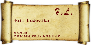 Heil Ludovika névjegykártya